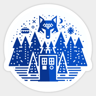 Bad Wolf Spiffy Christmas Jumper Sticker